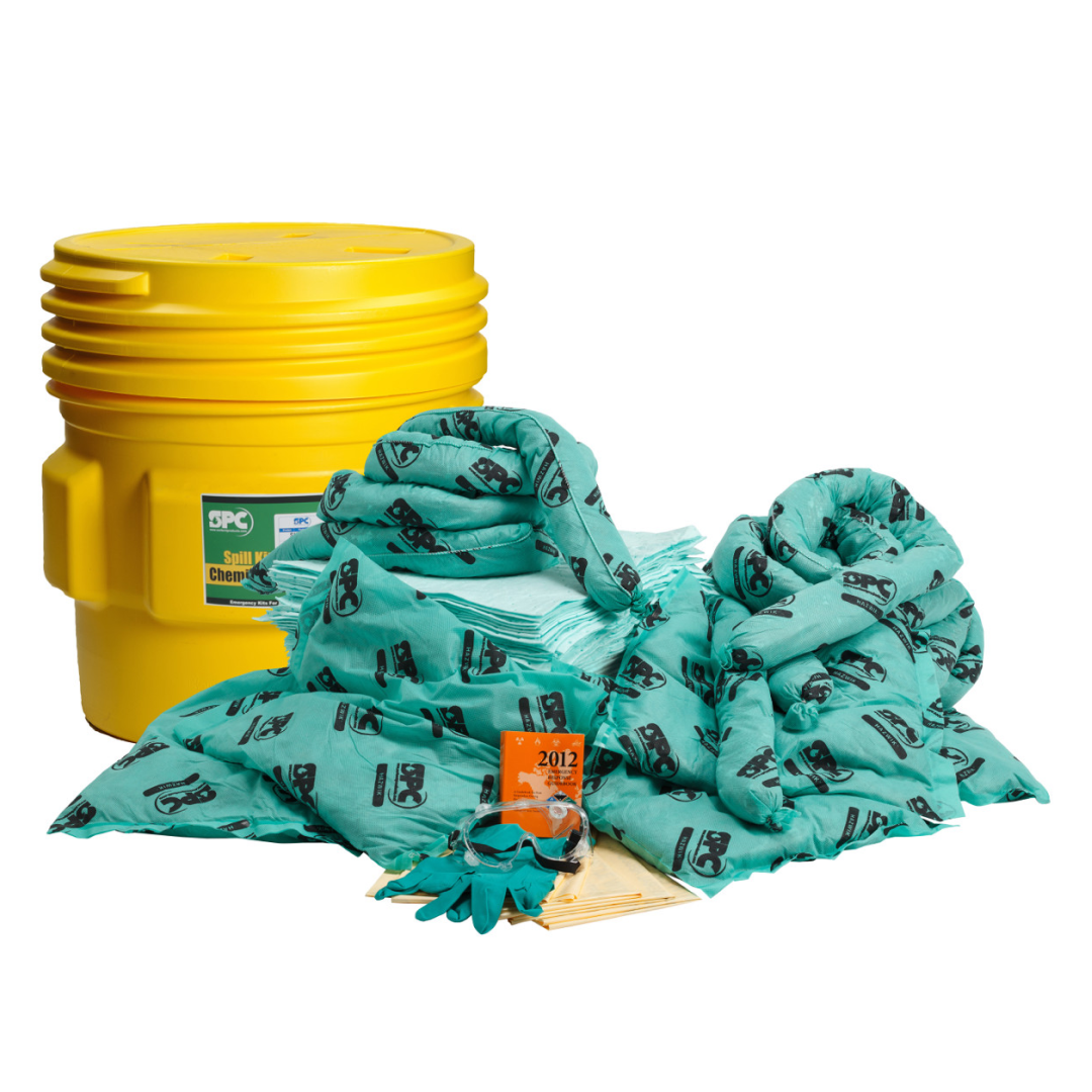 Kit Antiderrames Quimicos, Tambor 95 gal. Amarillo | ID+Safety