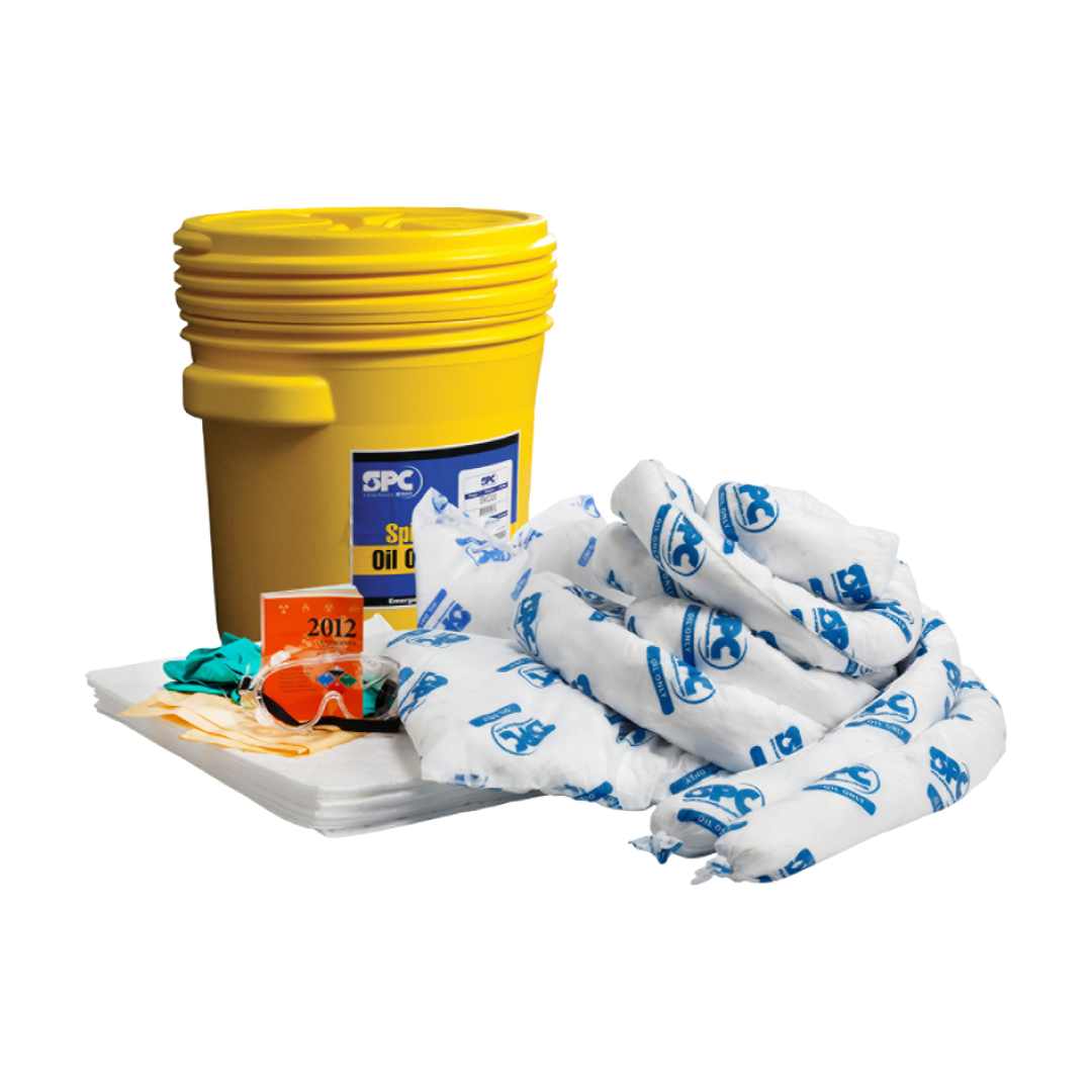 Kit Antiderrames para Aceites, Tambor 20 gal. Amarillo | ID+Safety